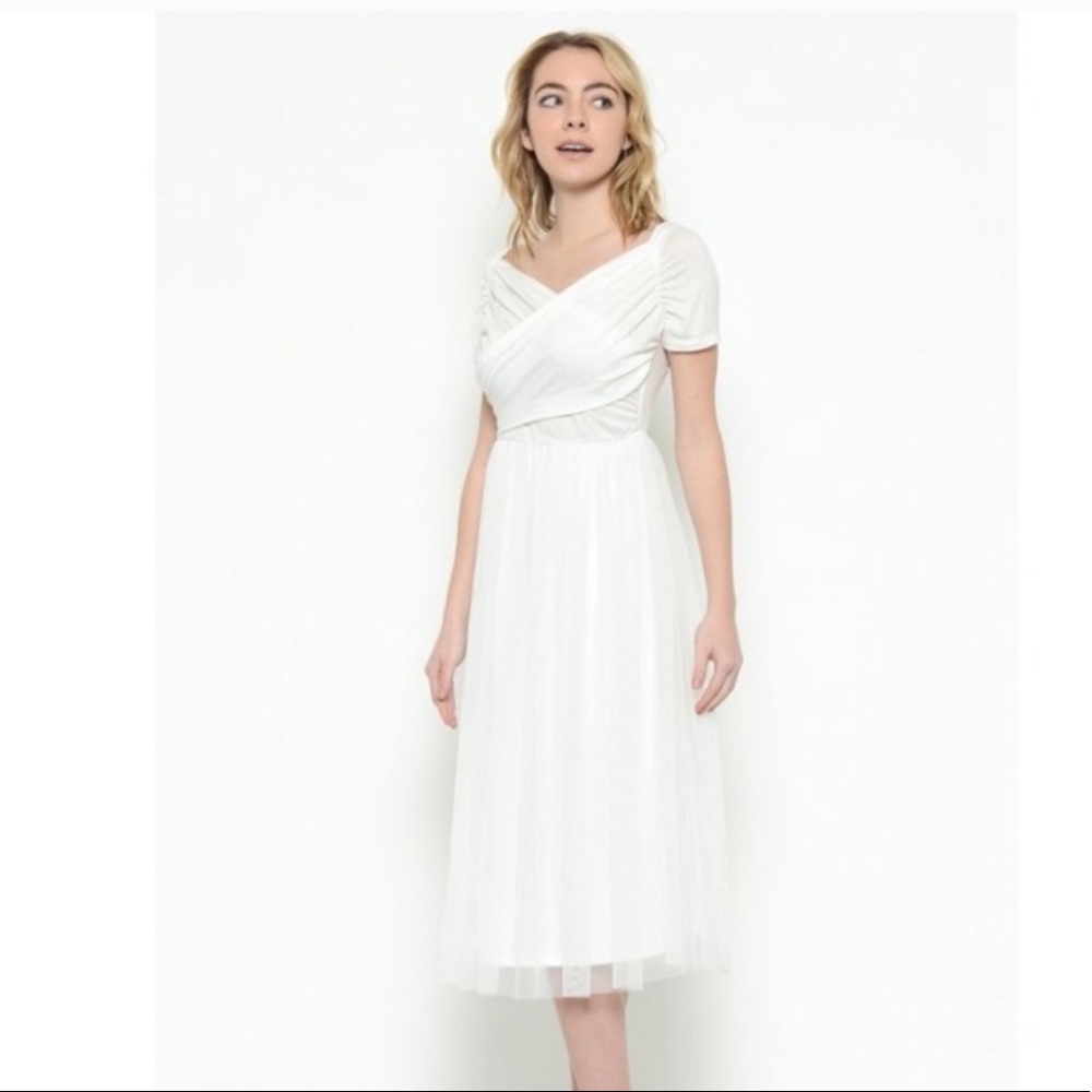 Esley White tulle dress